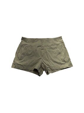 Athleta Trekkie North Short Size 16 Tan Beige Workout Athletic Pull On 3" Inseam